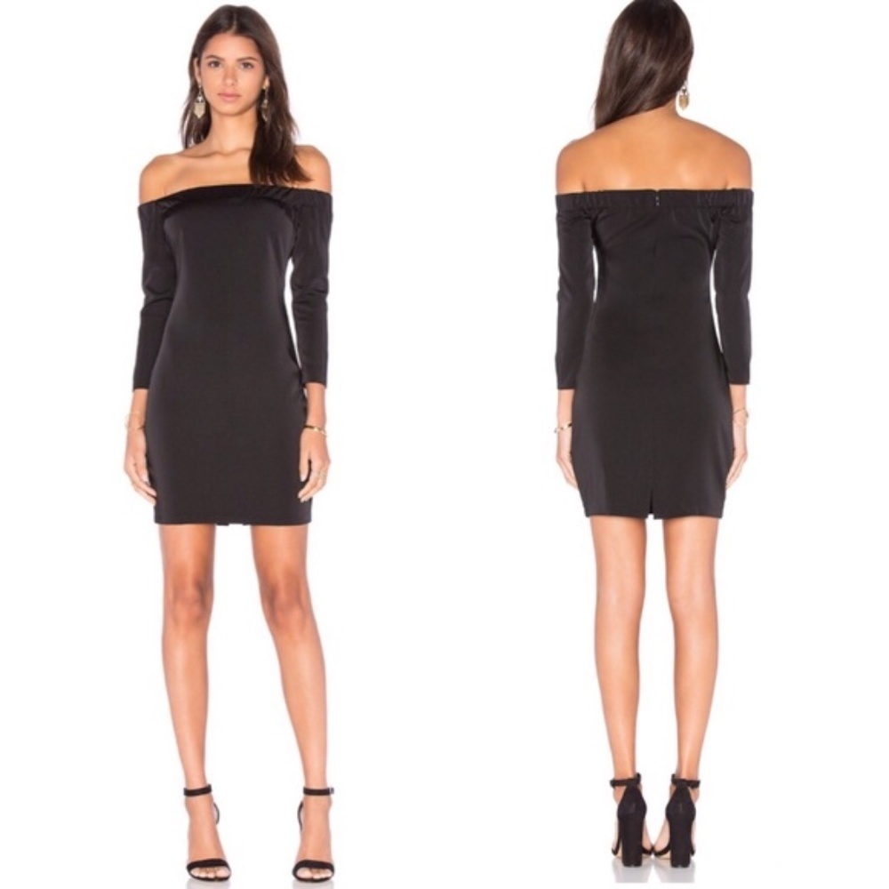 Capulet black off shoulder mini dress, Size M, NWT